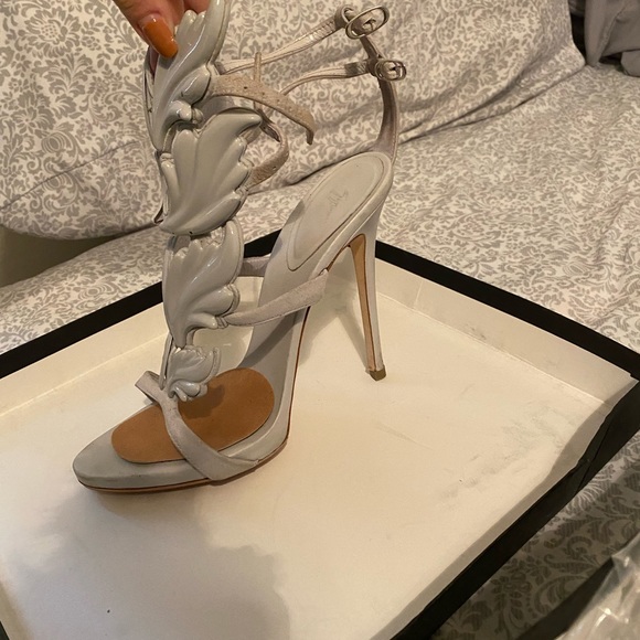Giuseppe Zanotti Coline Wings Suede High Heel - Picture 3 of 5